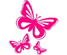 Vinilo adhesivo para coche, ventana, furgoneta, diseño de mariposa, color rosa