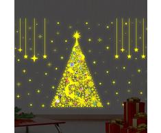 Navidad decoración pegatinas de pared árbol de Navidad Magic brilla en la oscuridad con alfabeto pared murales adhesivos salón niños guarderÃa escuela restaurante Cafe Hotel casa decoración