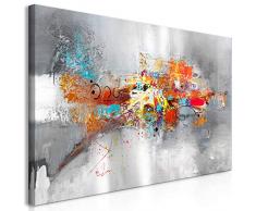 murando Handart Cuadro en Lienzo Abstracto 140x70 cm Cuadros Decoracion Salon Modernos Dormitorio Impresión Pintura Moderna Arte Colorido a-A-0415-b-a