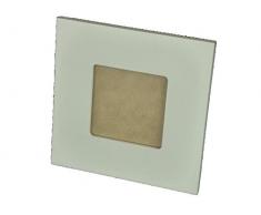 greca Marco de Fotos Cuadrado Liso. En Madera Lacado Color Tostado Mate.