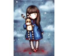 Santoro Gorjuss tarjetas para felicitaciones silencio con figura de conejo diseño de Caperucita