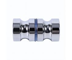 Tirador para puerta de muebles Manija de puerta de la aleación de aluminio para el gabinete de la ducha del cuarto de baño del botón de cristal solo