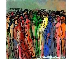 Salvar a sibylle Maier - descalzos 3 original de arte de la Sociedad de - pintado a mano único en de acrílico - arte moderno - Cuadro de - erótica de las mujeres de retratos de 40 x 40 cm