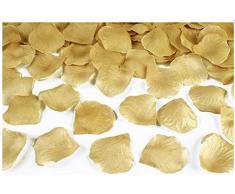 100 pétalos de rosa de tela de oro colgantes con forma de boda diseño de flores rosa