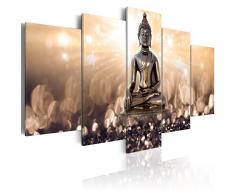 murando - Cuadro 200x100 cm - Buda - impresión de 5 Piezas - Material Tejido no Tejido - impresión artística - Imagen gráfica - Decoracion de Pared - h-C-0012-b-n