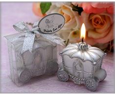 Lote de 20 Velas Carroza Novios - Velas Recuerdos Invitadas Bodas