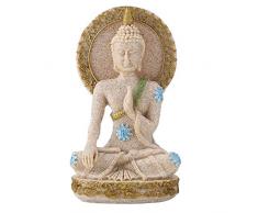 Hztyyier Escultura de Estatua de Buda de Piedra Arenisca Figurilla de Buda en Acabado de Piedra Arenisca para decoración de Adornos para el hogar