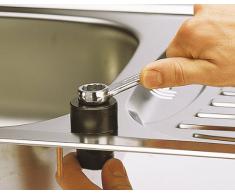 Wolfcraft 3762000 3762000-1 Corona Circular con rodamiento de Bolas y Broca para grifos de Agua, 35mm