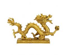 Chino latón Dragon figura estatua decoración