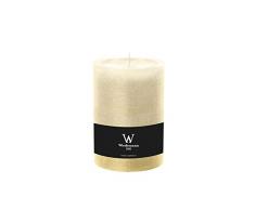 Juego de 4 rústico Elegance Sábana mármol pilar velas (H x Ø) 140 x 98 mm, color marfil/Champaign, Adviento, Navidad, Deco, caso, corona de adviento velas