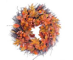 Ardentity Corona de Navidad para decoración, Navidad, Adviento, como luz de ambiente, corona para puerta, aprox. 55 cm.