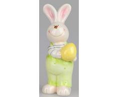 dekojohnson - Figura Decorativa de Conejo de Pascua Pintada a Mano, 10 cm, Tarjeta de Regalo
