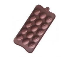 Pascua Mejor decoración para el hogar! Beisoug Conejito de Pascua Huevos de Silicona Pastel de Chocolate Jabón Molde Cubo para Hornear Hecho a Mano Cubos de Molde (22.5 x 10.2 x 1.5 cm)