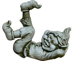 DEGARDEN Figura Decorativa Duende de hormigón-Piedra para jardín o Exterior 21cm.