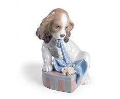 LLADRÓ Figura Perro Estoy Impaciente. Figura Perro de Porcelana.