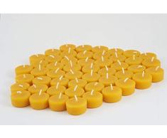 Velas de té de cera de abeja 100% desde el Apicultor – 50 Unidades)