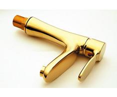 UHM circonio metal oro grifo del baño lavabo único agujero mezclando toca