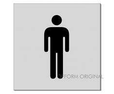 OFFORM Señal pictograma en aluminio anodizado 80x80 mm No.11515-E "Baño Hombres"