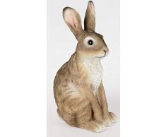 Formano - Figura Decorativa de Conejo de Pascua, Color marrón Natural, 28 cm, Incluye Tarjeta de Regalo