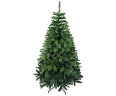 Árbol de Navidad Artificial de Pino Maxi-Relleno Abeto Artificial C/Soporte Metálico 150-240cm (Verde, 210cm 960Tips)