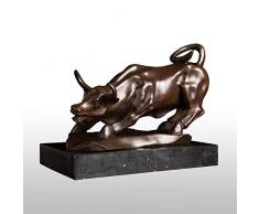 LITAO_AXXB Estatua de Bronce de la Escultura del Toro de Wall Street Ganado clásico Figura de fundición Arte Decoración de Gama Alta