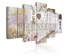 murando - Cuadro en Lienzo 200x100 cm - Home - Impresion en calidad fotografica - Cuadro en lienzo tejido-no tejido - flores f-A-0153-b-n