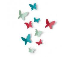 Umbra 470130-022 Decoracíon de pared Mariposs (9) Colores surtidos