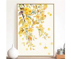 Danjiao Hojas De Otoño Kitty Plant Lienzo Pintura Acuarela Carteles E Impresiones Pared Arte Cuadros Para Sala Comedor Decoración Decor Del Dormitorio 40x60cm