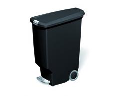simplehuman, cubo estrecho con pedalL, plástico negro, 40 L