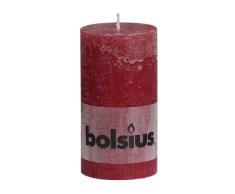 Rustic 103867590344 - Vela Pilar, Cera de parafina, Color Rojo Vino