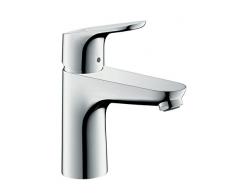Hansgrohe Focus Grifo Monomando de Lavabo con Vaciador Automático CoolStart, Cromo, 100 mm