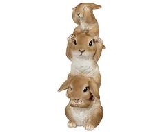 dekojohnson - Figura Decorativa de Conejo de Pascua, 12 x 30 cm, diseño de Conejo, Color marrón