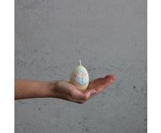 Oster Vela Happy Easter Huevo de Pascua pequeño Amarillo 60 x 45 mm Vela