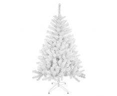 Árbol de Navidad artificial árboles C/Soporte metálico 120-210cm (Blanco, 180cm 477Tips)