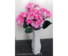 30 cm griego Sparta florero de cerámica en color blanco y plata