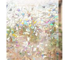 rabbitgoo 3D Vinilos para Cristales Ventanas, Translúcido Lamina Privacidad Decorativos Sin Pegamento Vinilo Adhesivo Aplicables Electristáticamente para Puertas Cocina Oficina Baño Ducha 44.5X300CM