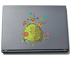 pinkelephant Indigos UG clm027-210 - Pegatina para Ordenador portátil, diseño Funny Little Monster Eye with Heart, 210 x 183 mm