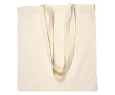 10 bolsas para las compras de algodón, color beige, ideal para pintura sobre tela