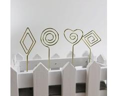 90 puntos lugar tarjeta soporte soporte para DIY Craft tarjeta Nota Memo Clips de fotos para oficina reunión para boda fiesta decoración de una fiesta oro, paquete de 20 unidades