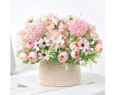 dragonaur 1 Unid. Fotografía Prop. Banquete de Boda Mesa de Centro Pieza Artificial de Flores para el Hogar Oficina Floral Decoración Rosa Claro