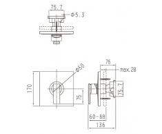 Axor Citterio - Grifo mezclador de ducha monomando empotrado