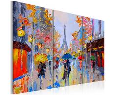 murando - Cuadro en Lienzo 60x40 cm - Impresion en calidad fotografica TOP - lienzo tejido-no tejido - Ciudad Paris City Torre Eiffel Francia - efecto de pintura d-B-0064-b-e