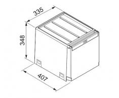 Franke Cube 40 - Cubo de basura doble extraíble