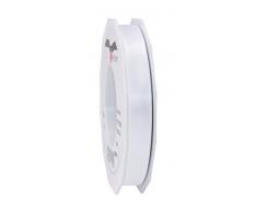 Prasent C.E, pattberg 15 mm 25 m de cinta de raso de doble cara, blanco