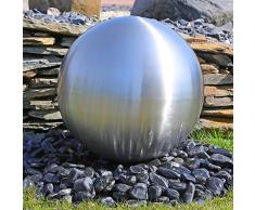CLGarden Grande bola decorativa de acero inoxidable para la construcción de una fuente de jardín, DIY, cepillado mate con diámetro 48cm, juguetes de agua de exterior