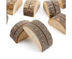 SurePromise 10 piezas de madera tarjeta de lugar de boda mesa número soporte nombre Memo soporte