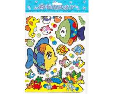 Peces Animales 22 piezas 1 hoja 250 mm x 200 mm Pegatinas Manualidades Niños Fiesta