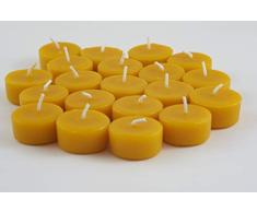 Velas de té de cera de abeja 100% del apicultor – 20 Unidades