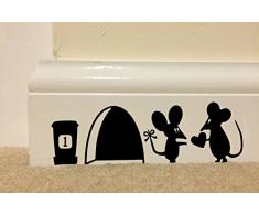Ratón Agujero Je T Aime Rodapié vinilo decorativo adhesivo 14 cm x 5 cm uksellingsuppliers