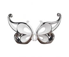 Xyanzi Estatuas Cerámica Esculturas Estatuas Figuras de Mariposa Plateadas Manualidades de Adornos de Regalos de Animales para Manualidades de Decoración de Bodas en Casa